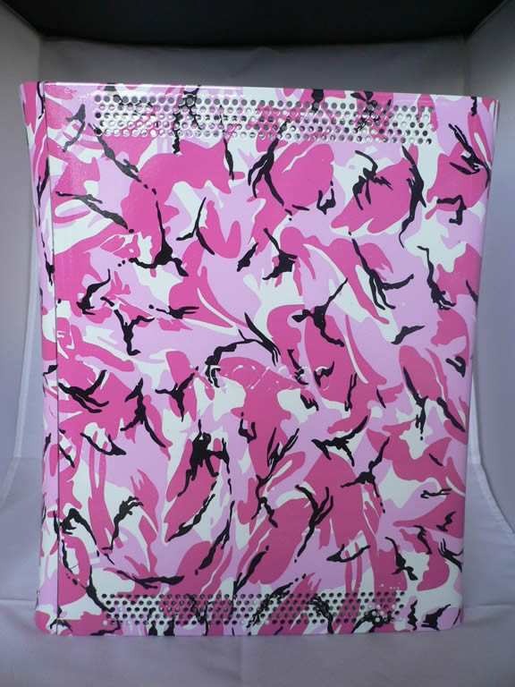 xbox 360 case pink camo over white base
