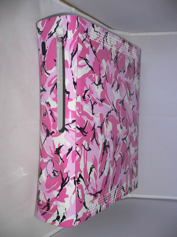 xbox 360 case pink camo over white base