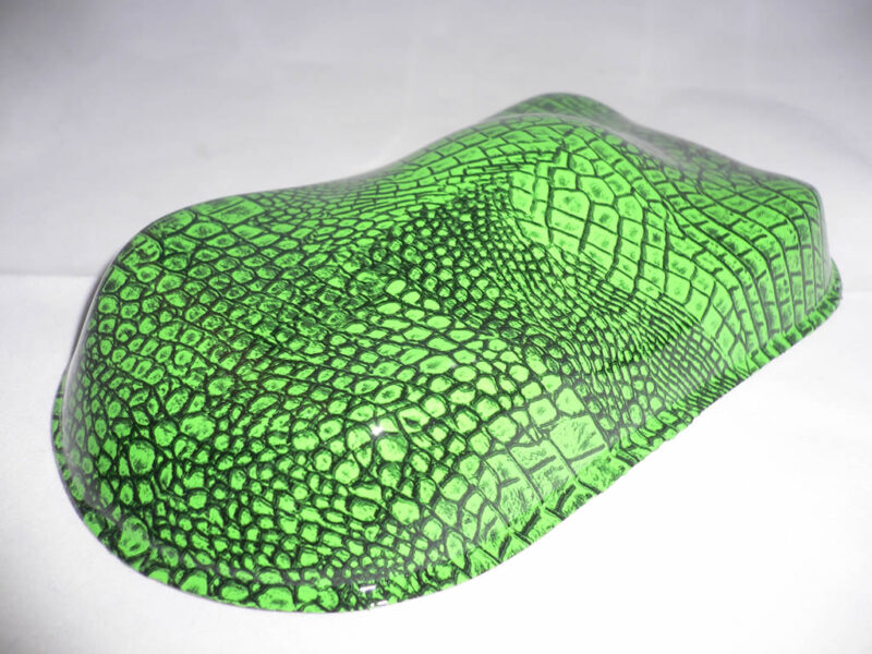 crocodile on bright green