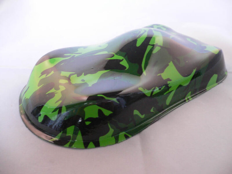 green camo on bright green
