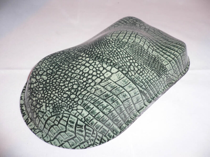 Crockodile skin over grey-green