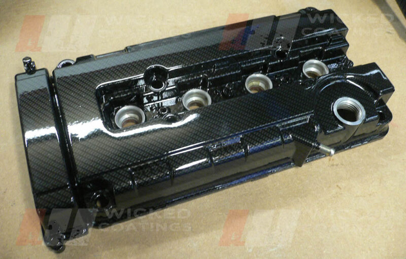 Honda Civic Rocker cover carbon dipped, top view
