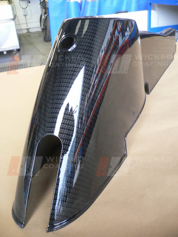 kit car tunnel interior, carbon dipping on black base