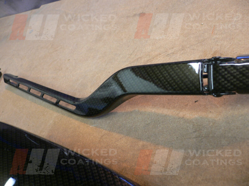 Carbon dipped wiper arm