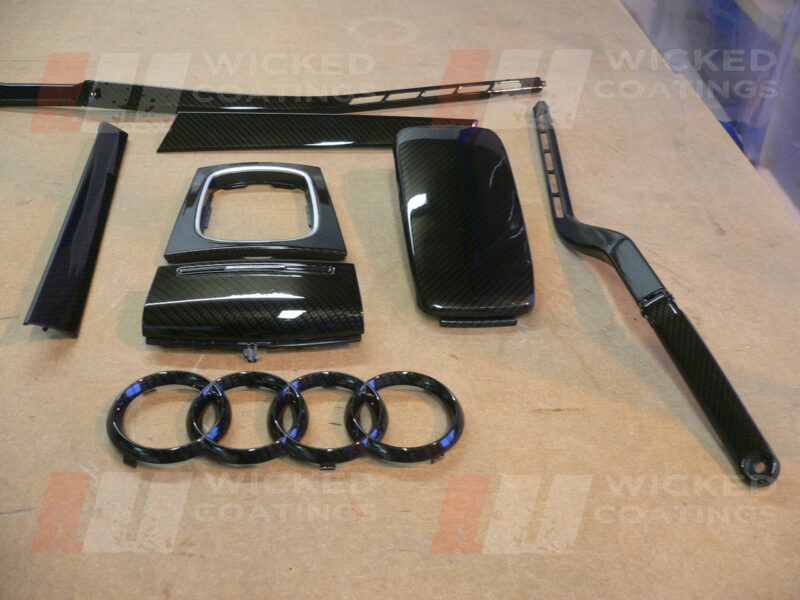 Audi interior parts carbon dipped