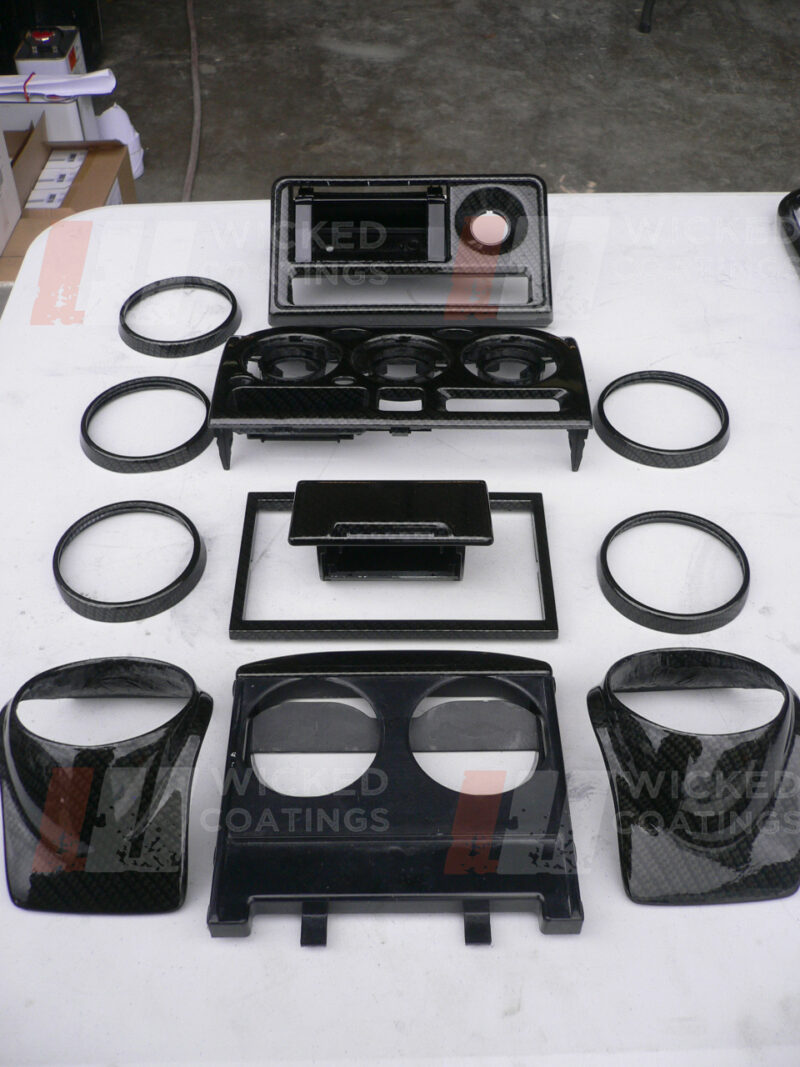 carbon dipped car interior parts