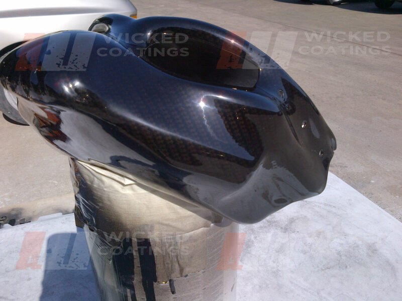 extra dark carbon dipped motorcycle headlight cover