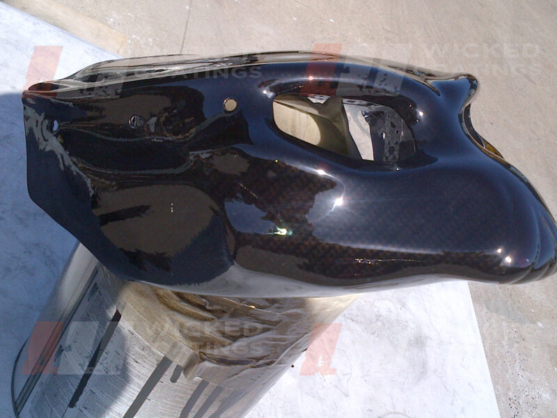 extra dark carbon dipped motorcycle headlight cover