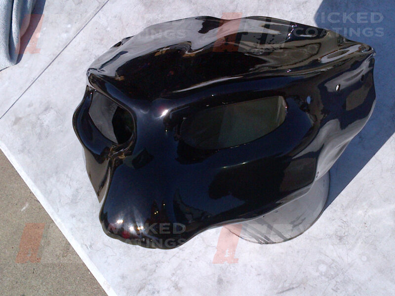 extra dark carbon dipped motorcycle headlight cover