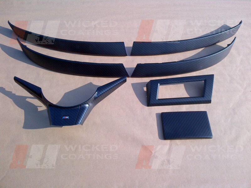 BMW M5 interior trim in satin carbon effect