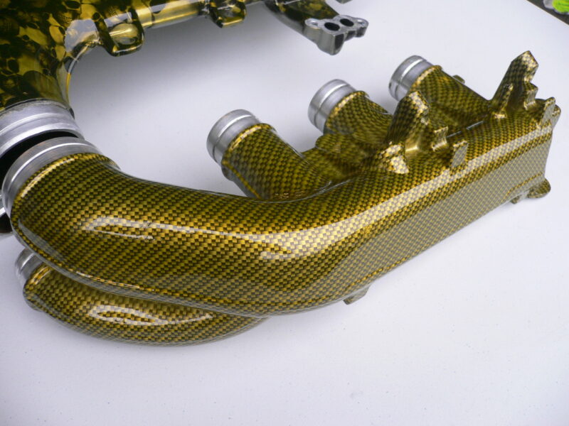 Vauxhall Vectra plenums in black carbon dip over yellow