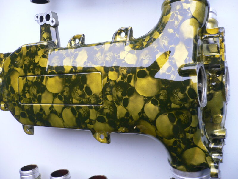 Vauxhall vectra plenum centre with skulls on yellow