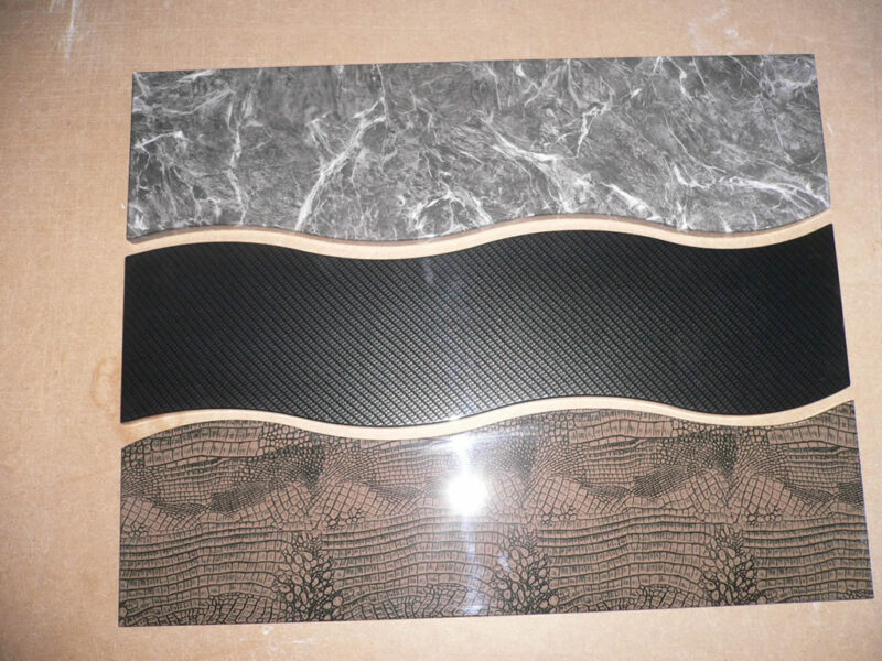 Crocodile skin,Marble and Carbon dipped chest of draw fronts