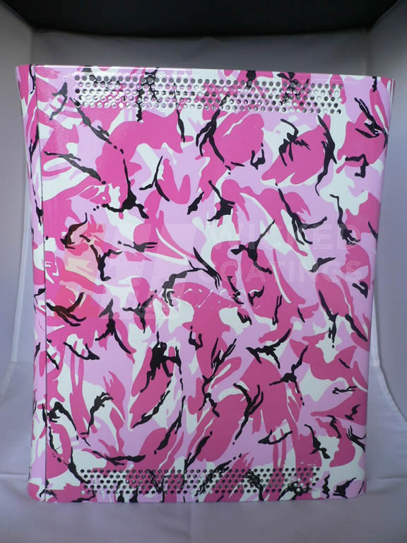 Pink camo over white xbox case