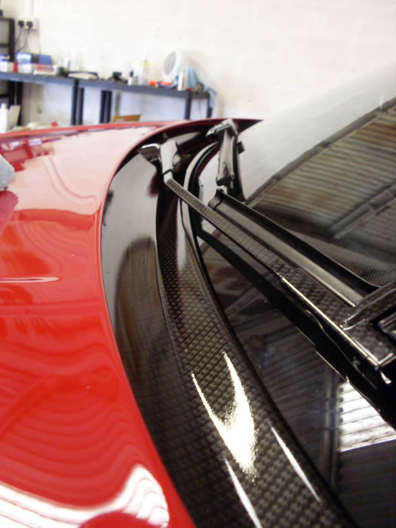 Golf R32 scuttle tray and wiper arms carbon dipped. Fitted to car