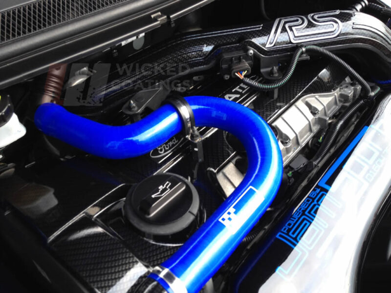 Ford Focus RS with carbon dipping on engine bay plastics