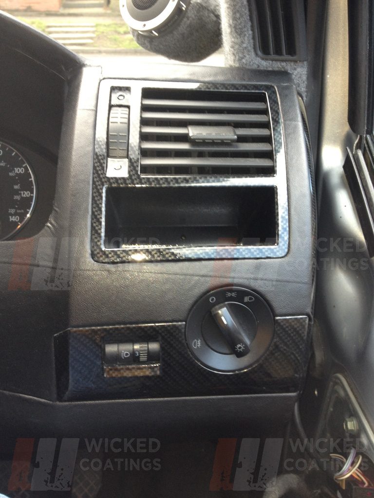 carbon dipping on VW T5 dash parts