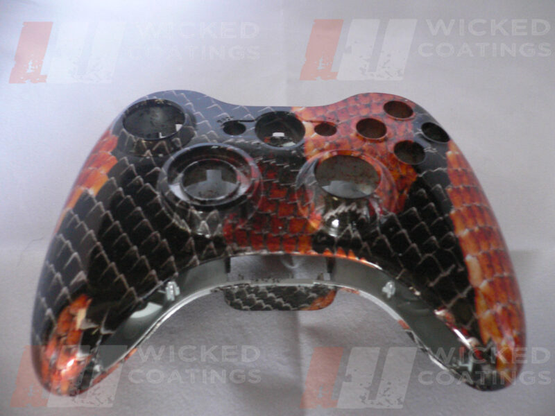Boa snake skin water transfer printing on xbox control pad