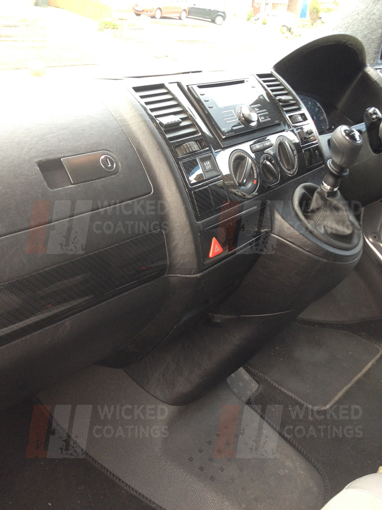 carbon dipping on VW T5 dash parts