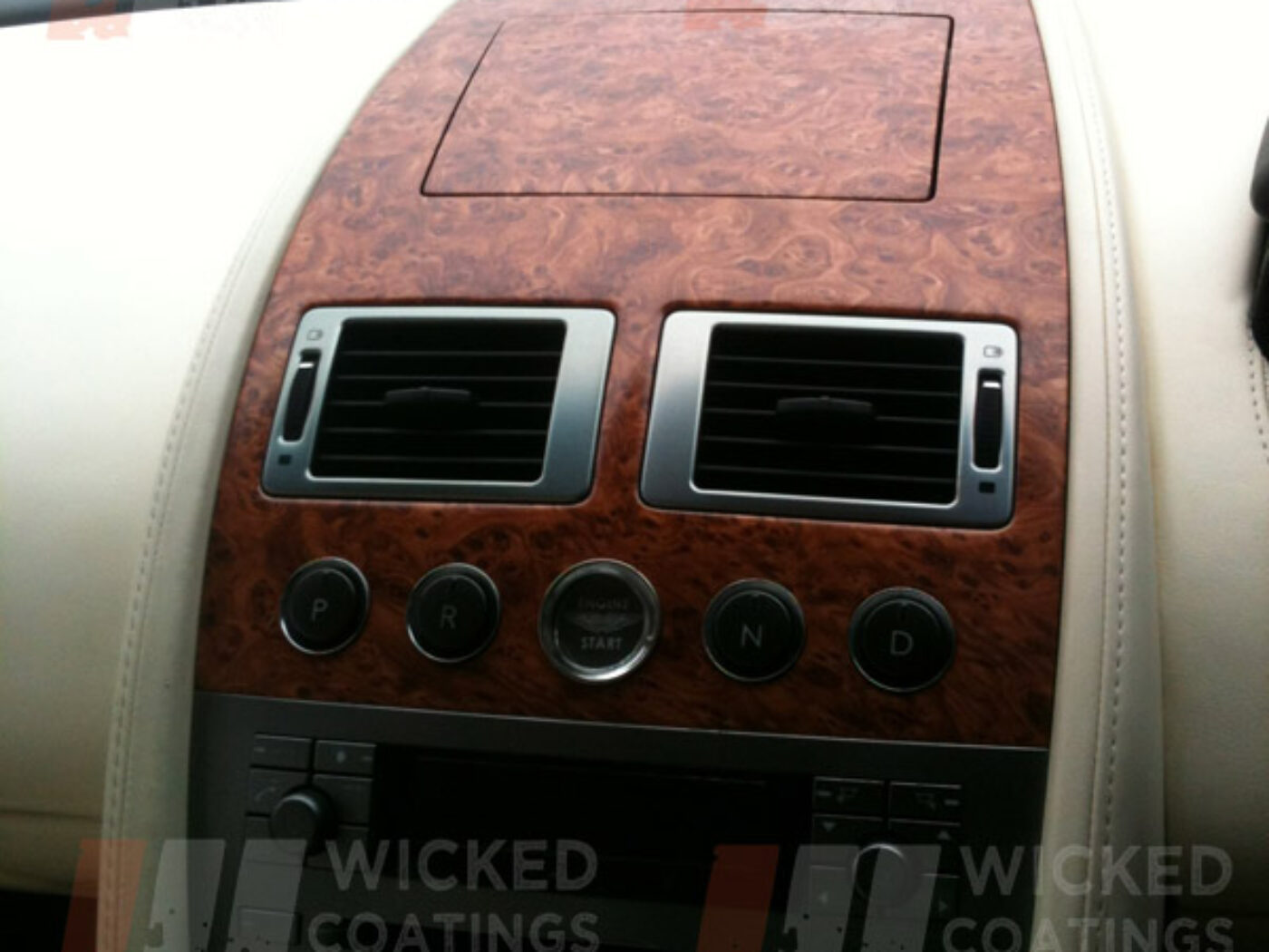 Aston Martin walnut dipped centre dash