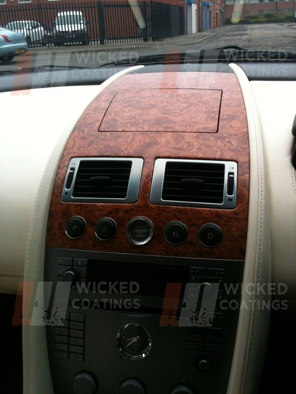 Aston Martin walnut dipped centre dash