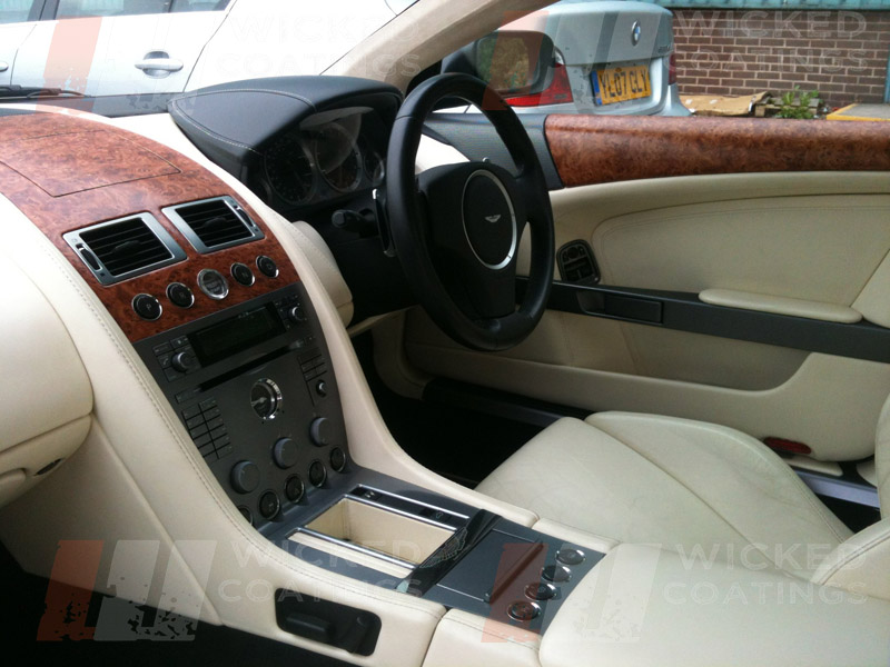 Aston Martin walnut dash coating