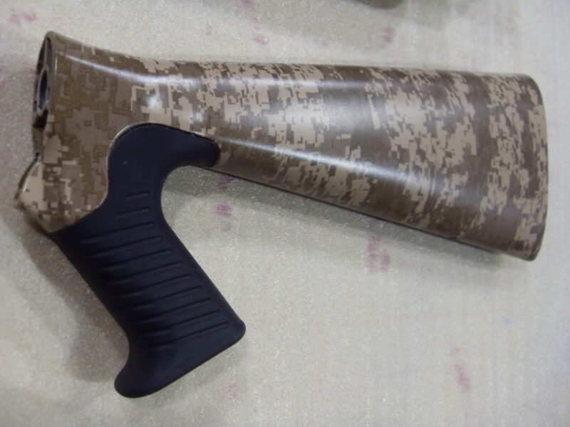 Brown camo dipped gun stock