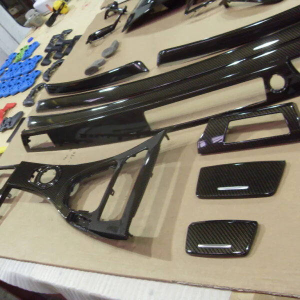 Carbon dipped car interior