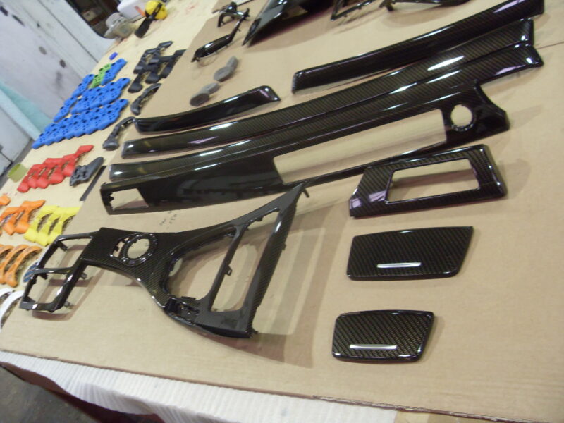 Carbon dipped car interior