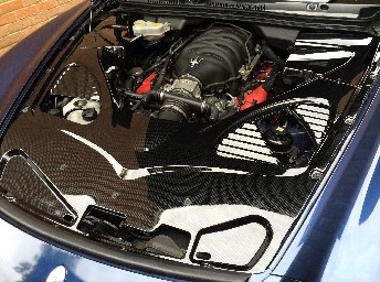 MAZERATI – CARBON DIPPED ENGINE BAY PARTS