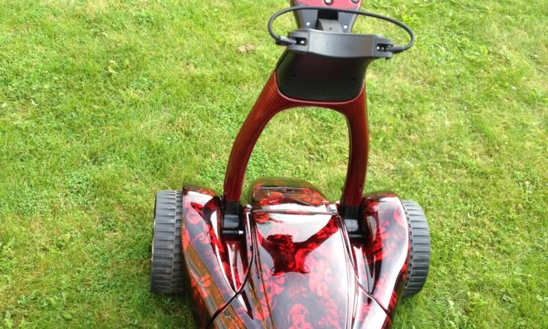 James Anderson – hydro dipped electric golf trolley