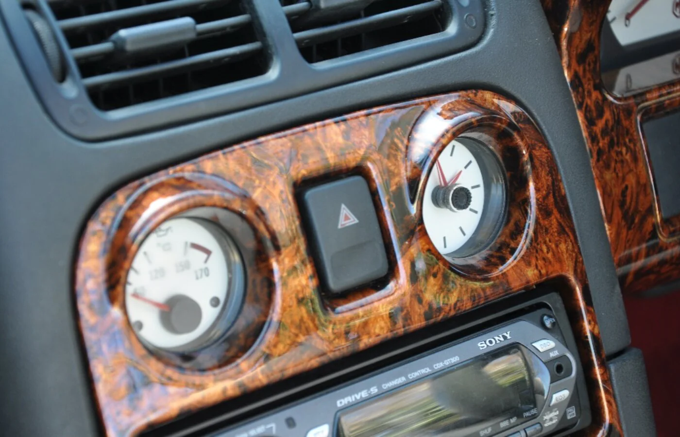 Mike Clampitt – Interior console trim with Burr Walnut Finish