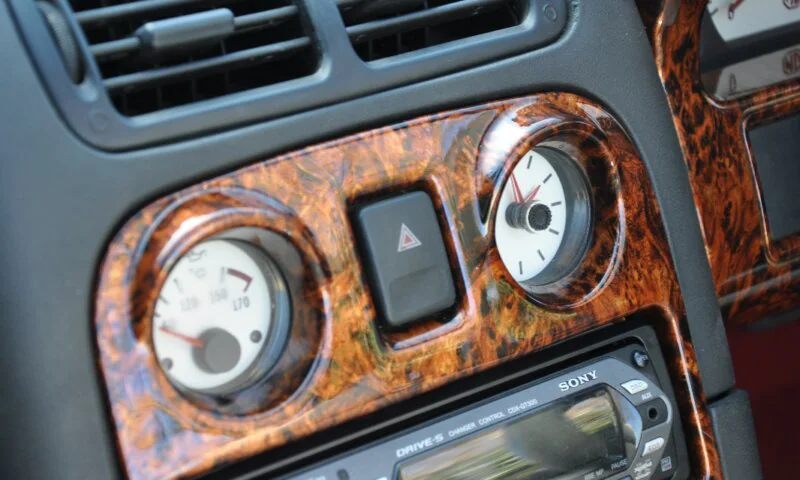 Mike Clampitt – Interior console trim with Burr Walnut Finish