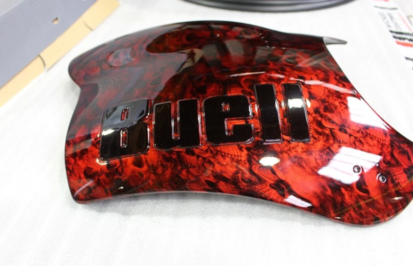 Nick Bland – Red skull effect dip for Buell