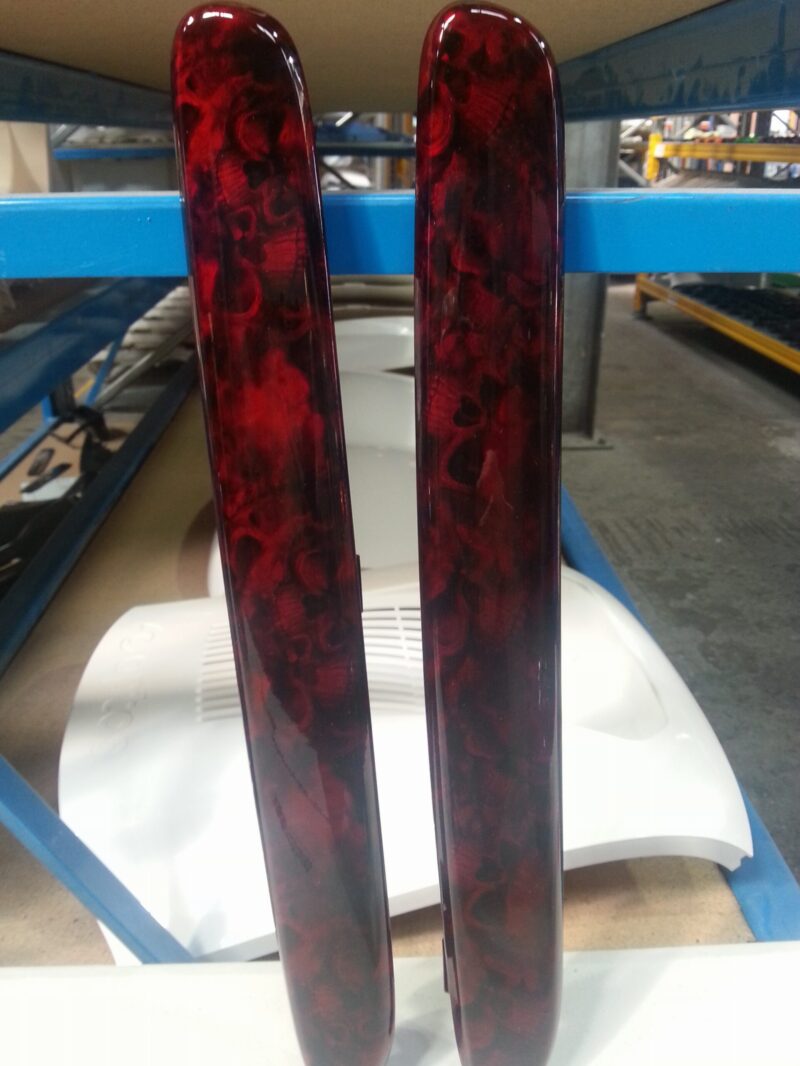 Hockey Mask Coated In Skull Hydrographic Film Painted Red