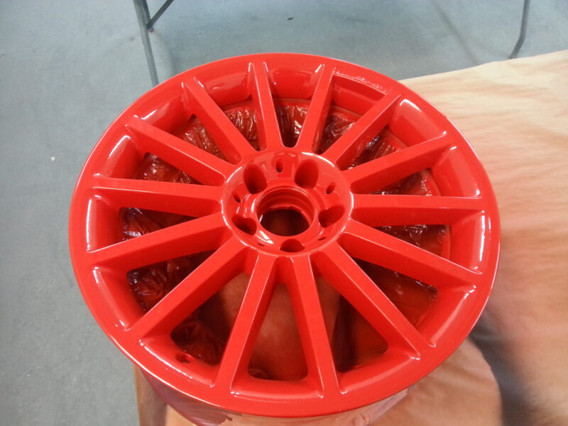 Mercedes AMG alloy Wheels Painted Red