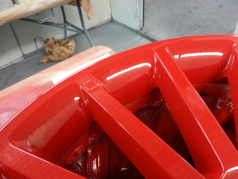 Mercedes AMG alloy Wheels Painted Red