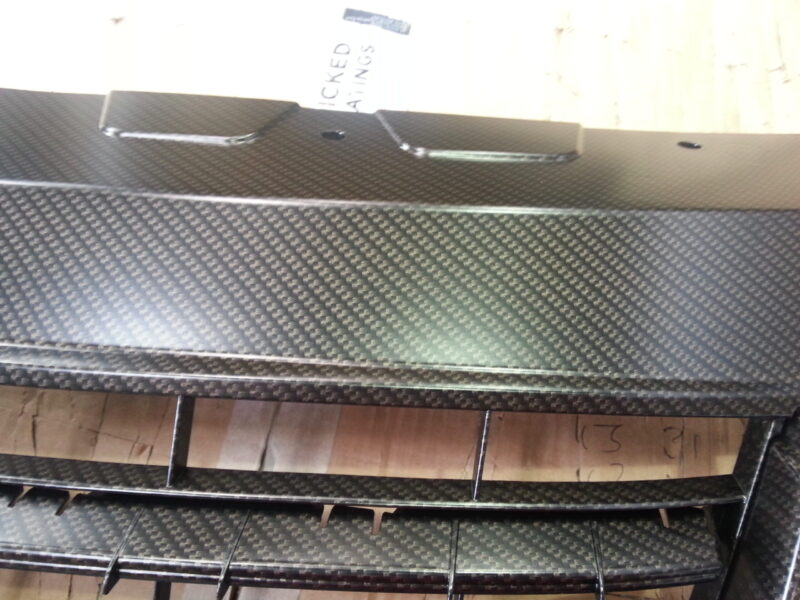 VW Exterior Various Parts Coated In Carbon Fibre Hydrographic Film Painted Black