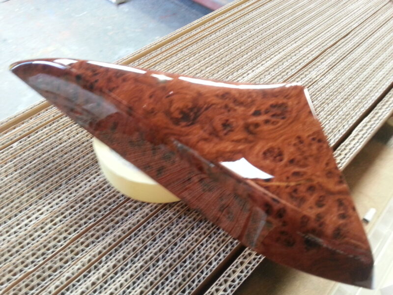 Car Interior Elements Coated In Wood Hydrographic Film