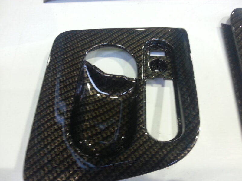 Car Interior Various Elements Coated In Carbon Fibre Hydrographic Film Painted Black