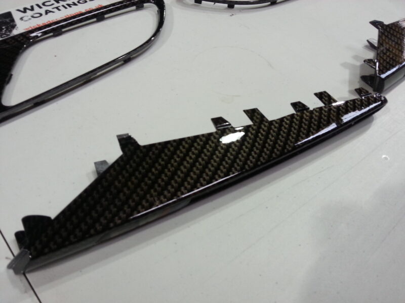 BMW M3 Interior Various Parts Coated In Carbon Fibre Hydrographic Film Painted Black