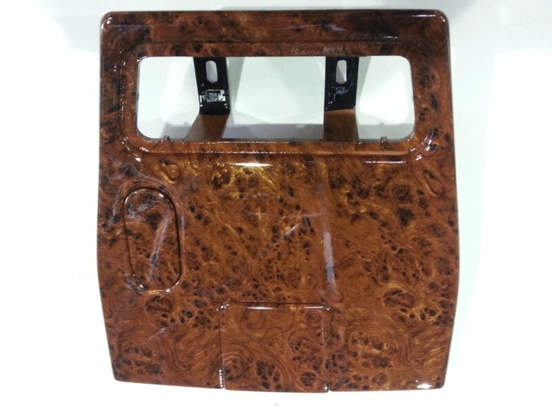 Car Interior Elements Coated In Wood Hydrographic Film