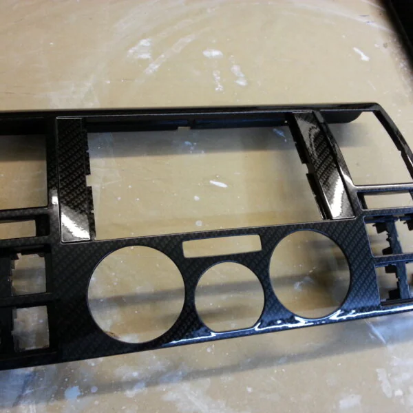 Car Interior Various Parts Coated In Carbon Fibre Hydrographic Film Painted Black