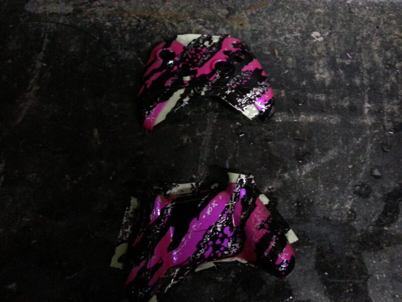 Gamepad Coated In Fancy Illusion Hydrographic Film