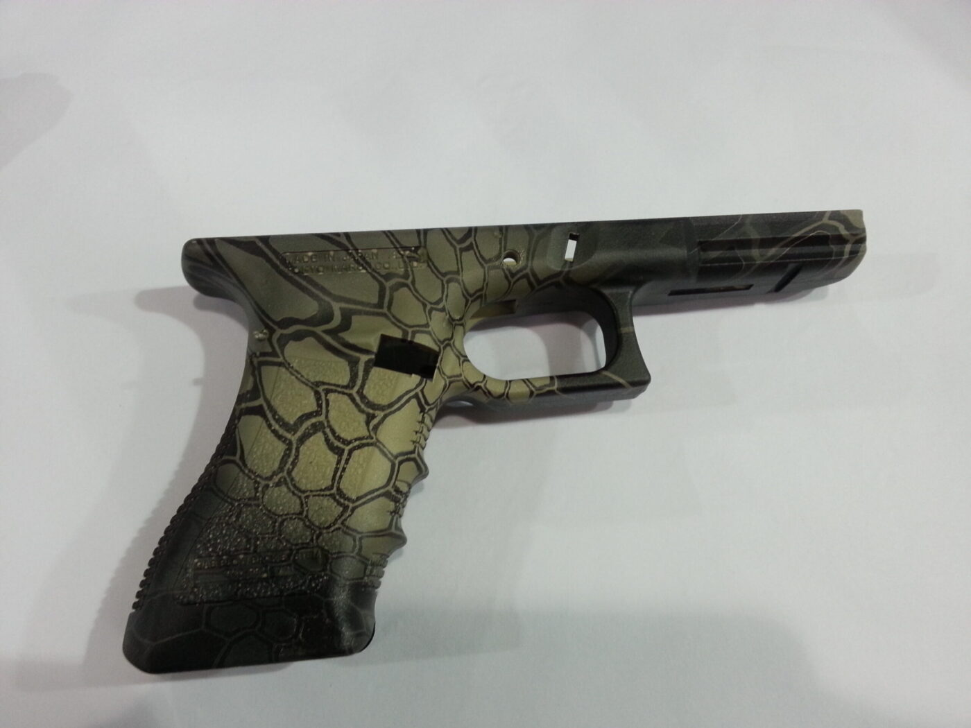 Gun Coated In Camouflage Hydrographic Film