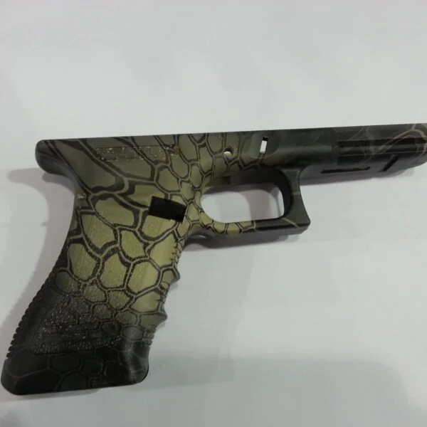Gun Coated In Camouflage Hydrographic Film