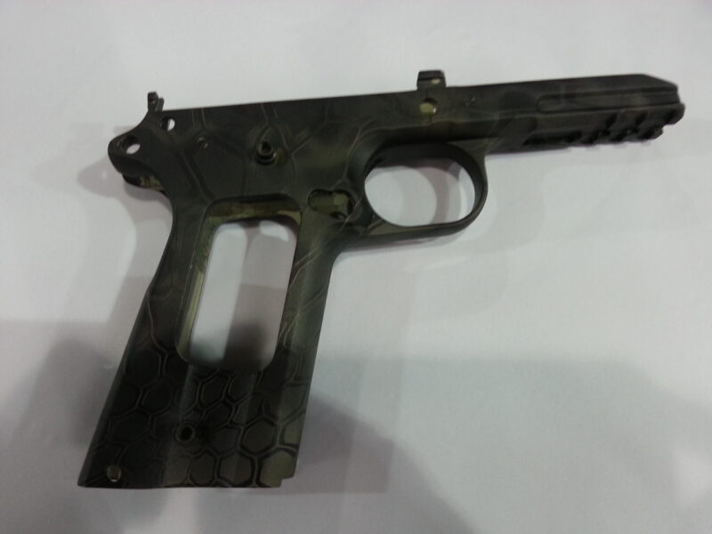 Gun Coated In Camouflage Hydrographic Film
