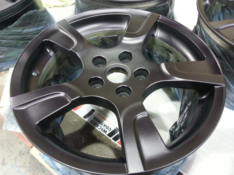 Car Alloy Wheels Painted Black