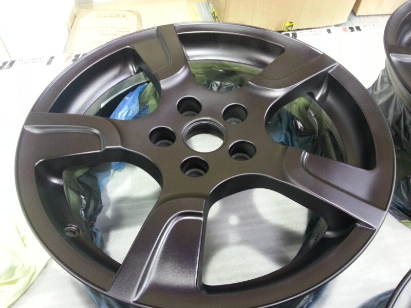 Car Alloy Wheels Painted Black