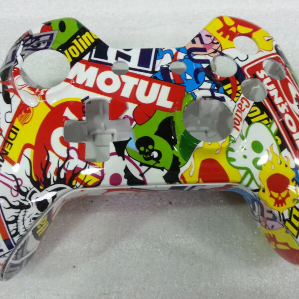 Gamepad Coated In Fancy Illusion Hydrographic Film